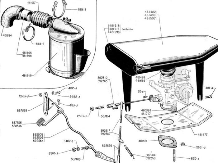 CARBURATEUR + LUCHTFILTER