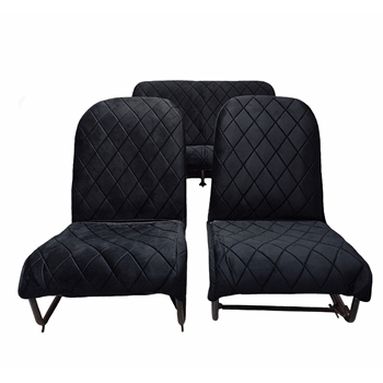 BEKLEDINGSET ZWART LOSANGE ASYMMETRISCH