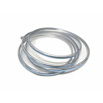 CHROOM LIJST RUIT RUBBER